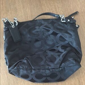 Coach 14147 Black on Black Brooke Sateen Hobo
